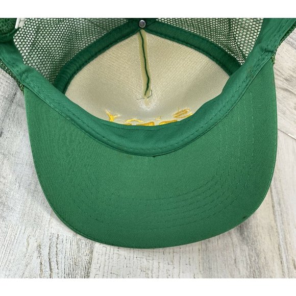 Green Trucker Hat Snapback Mesh Foam Retro Style Stay Green MaryJane Love Earth - Picture 4 of 6